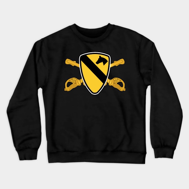 1st Cavalry Division - SSI  w Br X 300 Crewneck Sweatshirt by twix123844